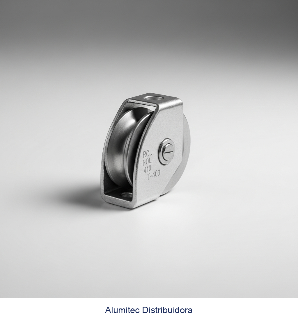 ROL 410 - ROLDANA DUPLA P/TRILHO DE SOLO "T-409"