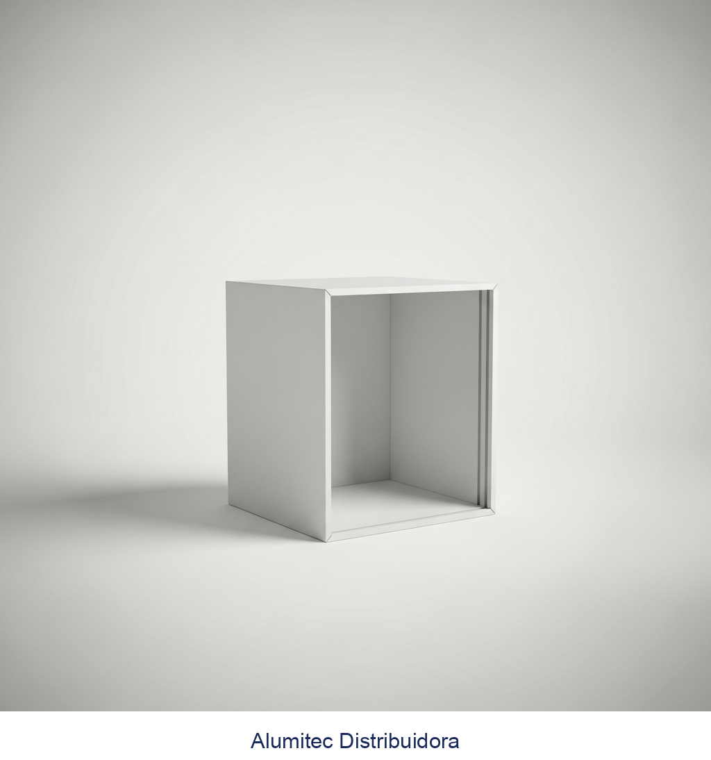 KIT BOX QUADRADO BRANCO (SOMENTE PERFIL HORIZONTAL)