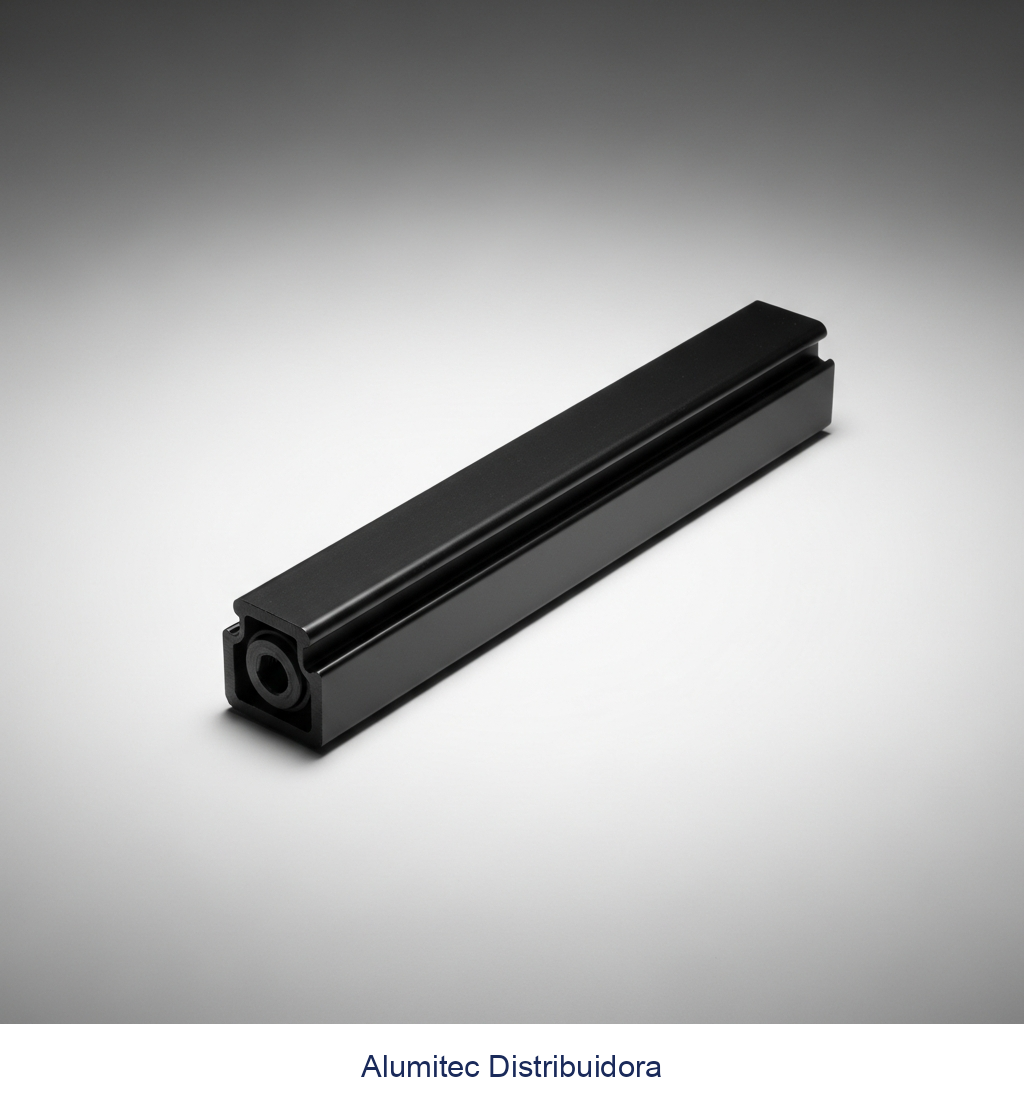 GUIA ROLETE DE ALUMNIO SIMPLES PRETO
