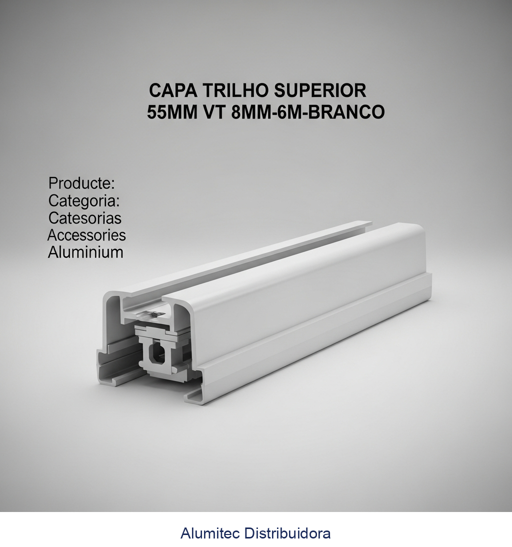 CAPA TRILHO SUPERIOR 55MM VT 8MM -6M -BRANCO