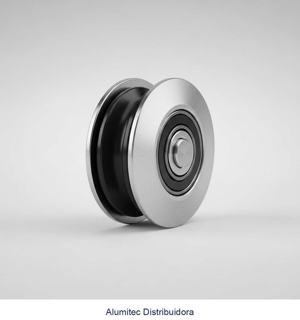 ROLDANA NYLON PRETA C/ CAV. ALUMÍNIO 38MM