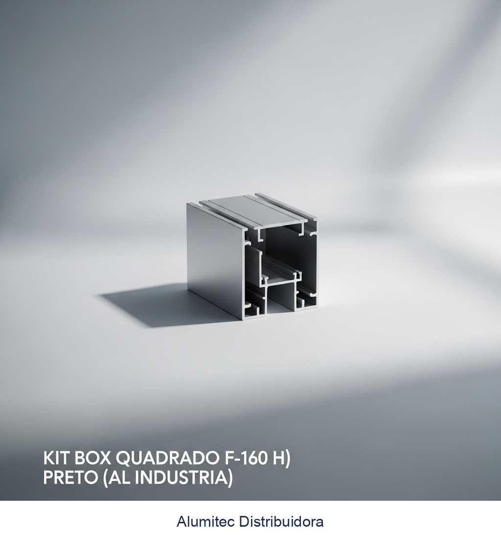 KIT BOX QUADRADO F-160 (1,90H) PRETO (AL INDUSTRIA)